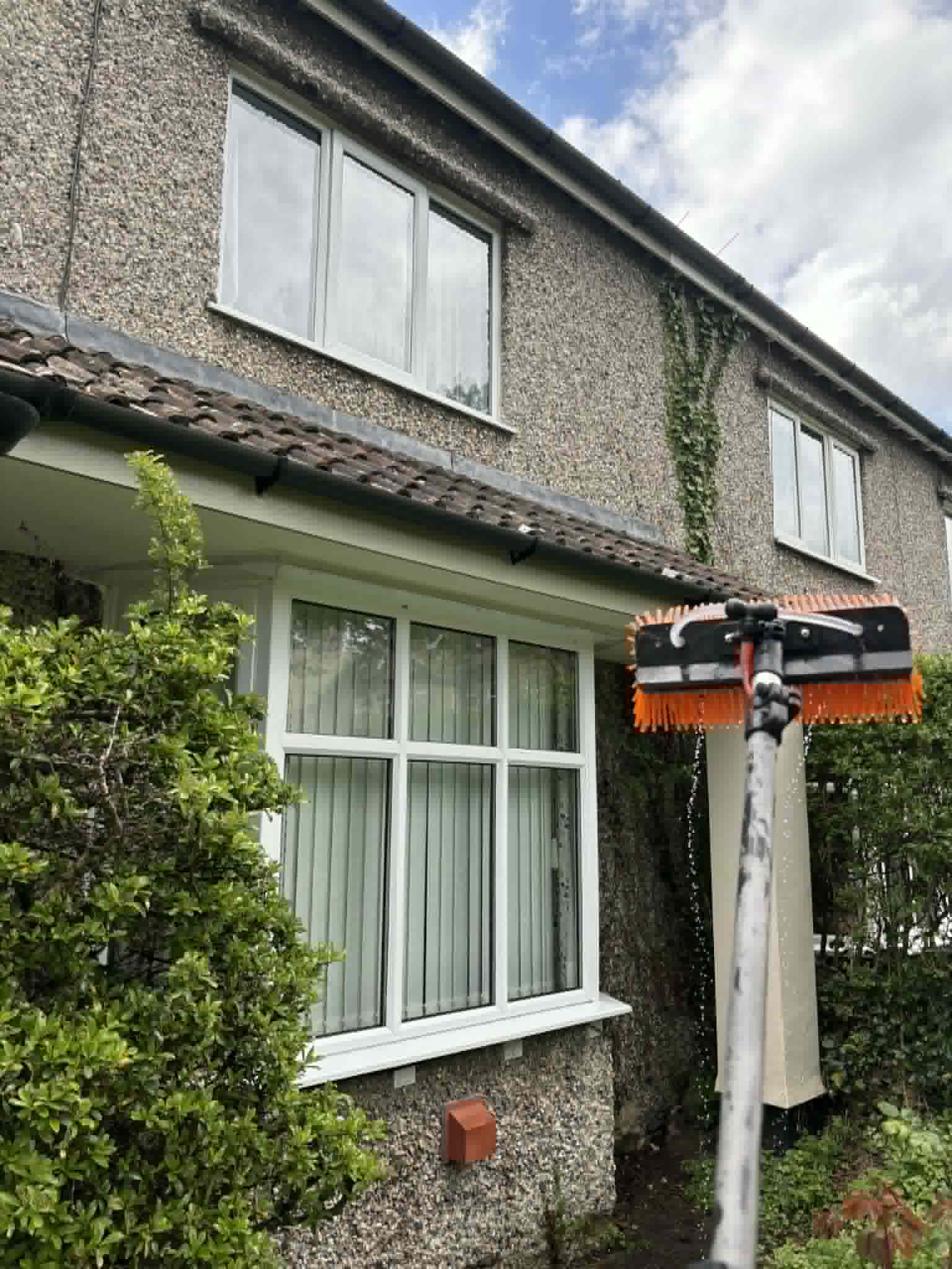 Window cleaning in action